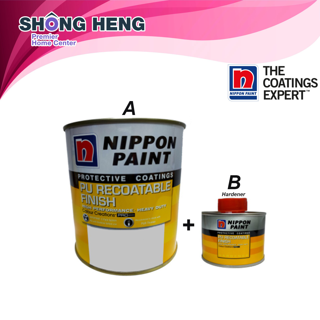 1L SET NIPPON PAINT PU RECOATABLE FINISH (GLOSS) (+ HARDENER) RAL5005