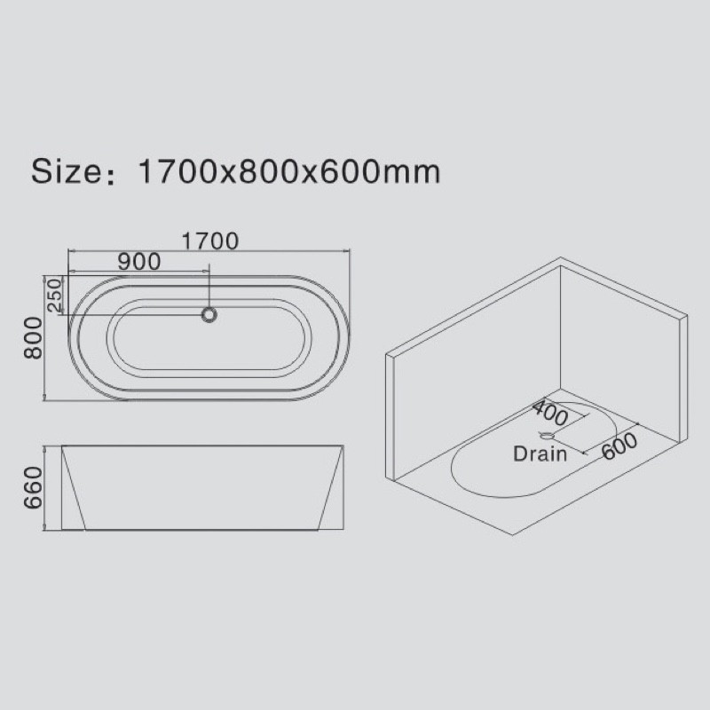 [PREORDER] ERN 12649C Classic Bathtub
